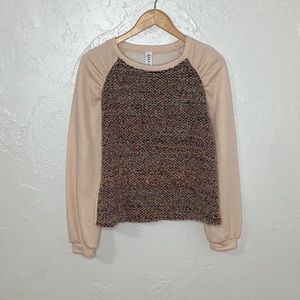 Anthropologie Amadi popcorn multi color crew neck sweatshirt sweater size S EUC